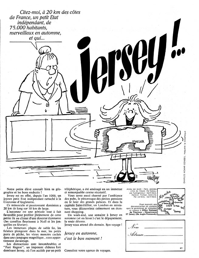 Publicité Jersey 1979