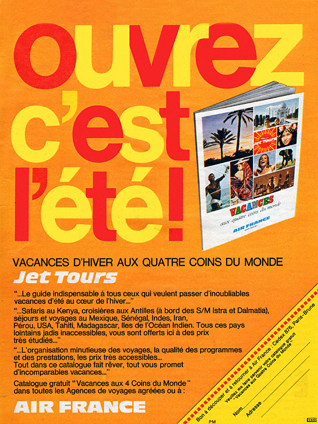 Publicité Jet Tours 1971