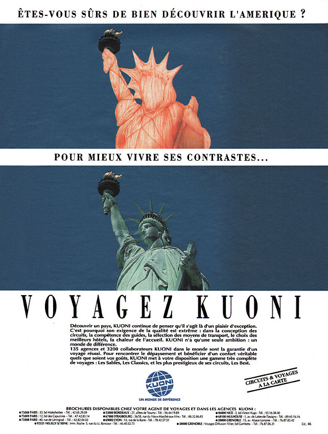 Publicité Kuoni 1991