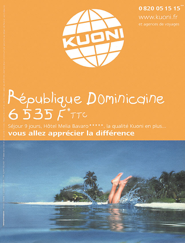 Publicité Kuoni 2000