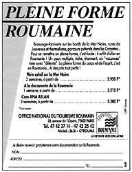 Publicit Roumanie 1989