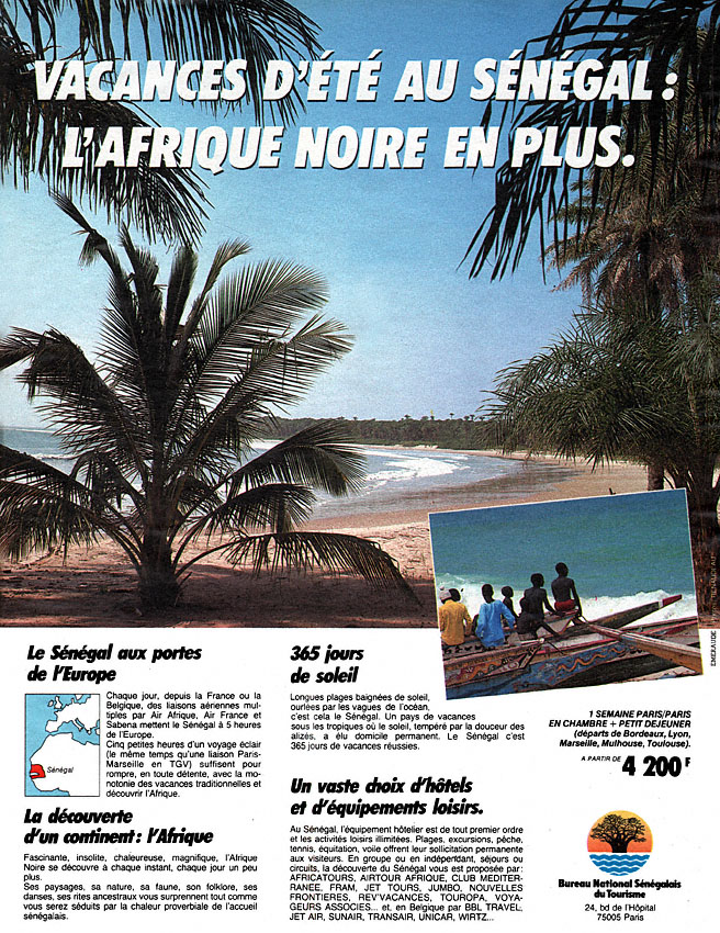 Publicité Sngal 1986