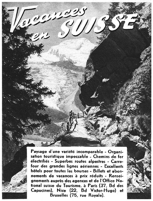 Publicité Suisse 1951