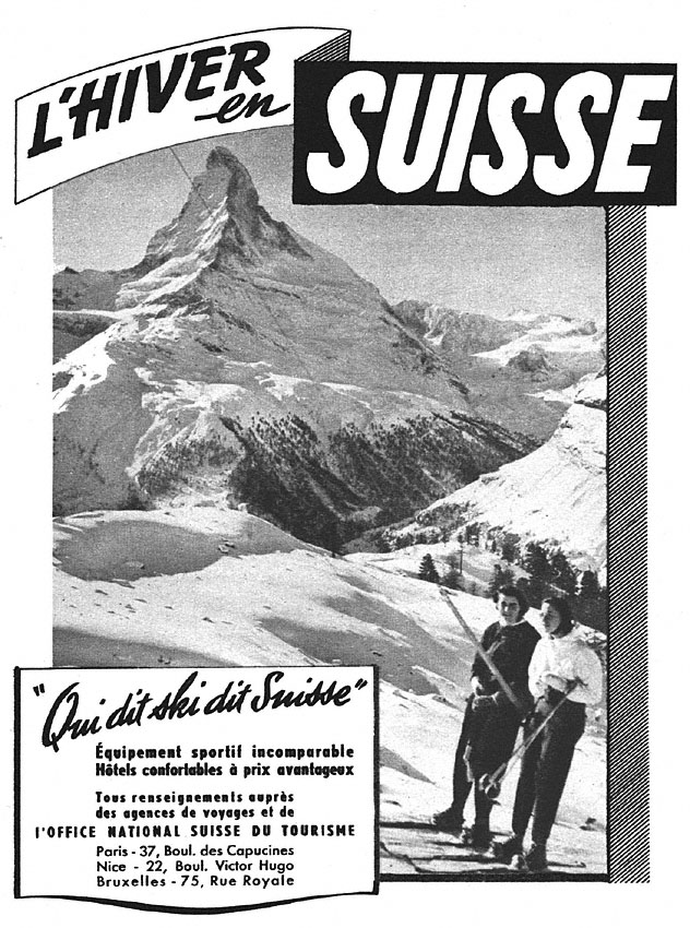 Publicité Suisse 1952