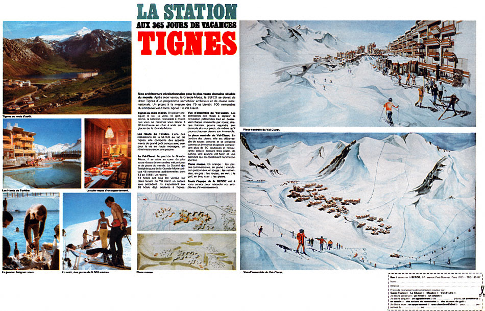 Publicité Tignes 1968