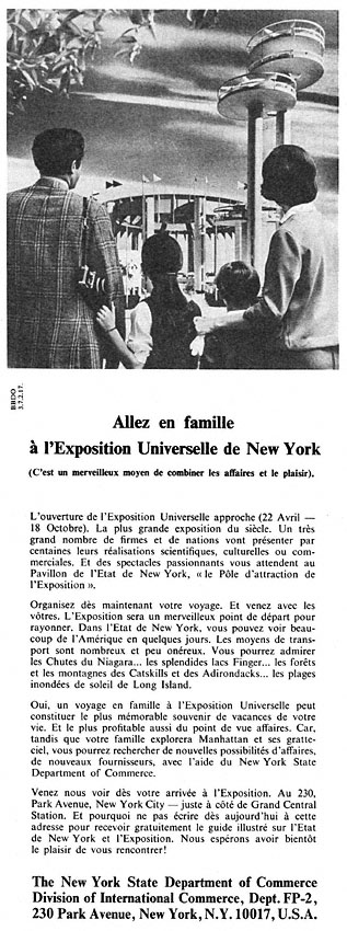 Publicité Usa 1964