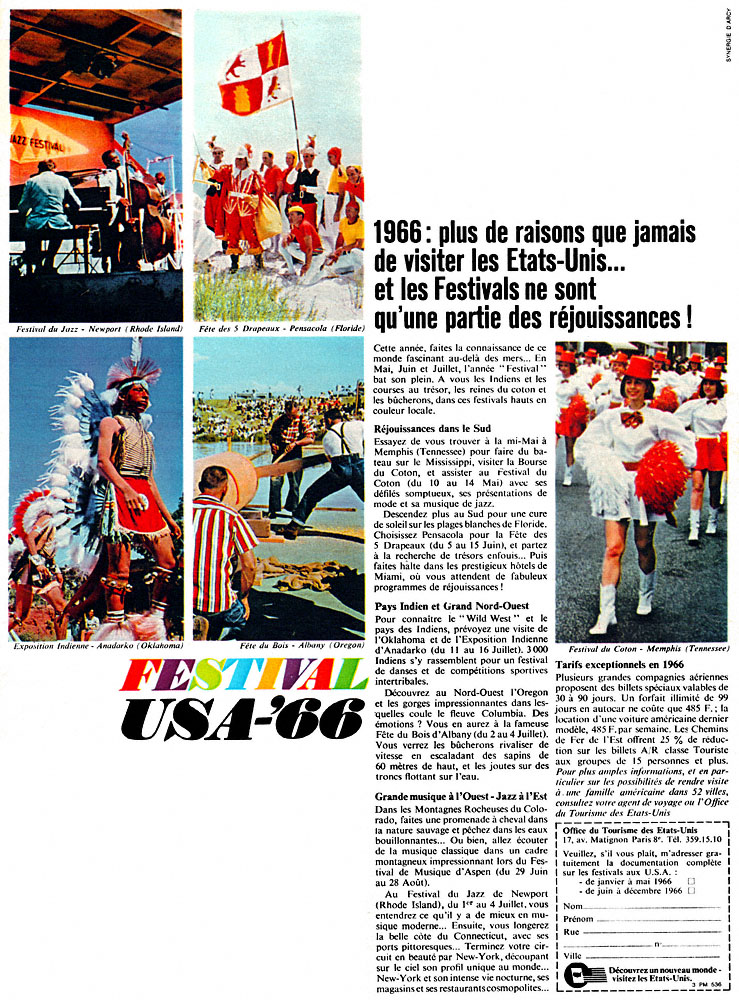 Publicit� Usa 1966