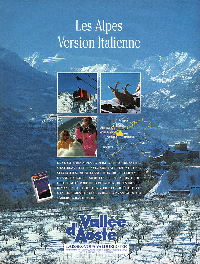 Publicité Val Aoste 1992