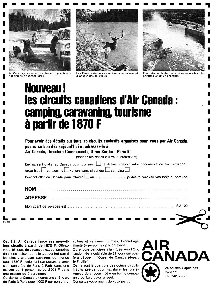 Publicit� Air Canada 1966