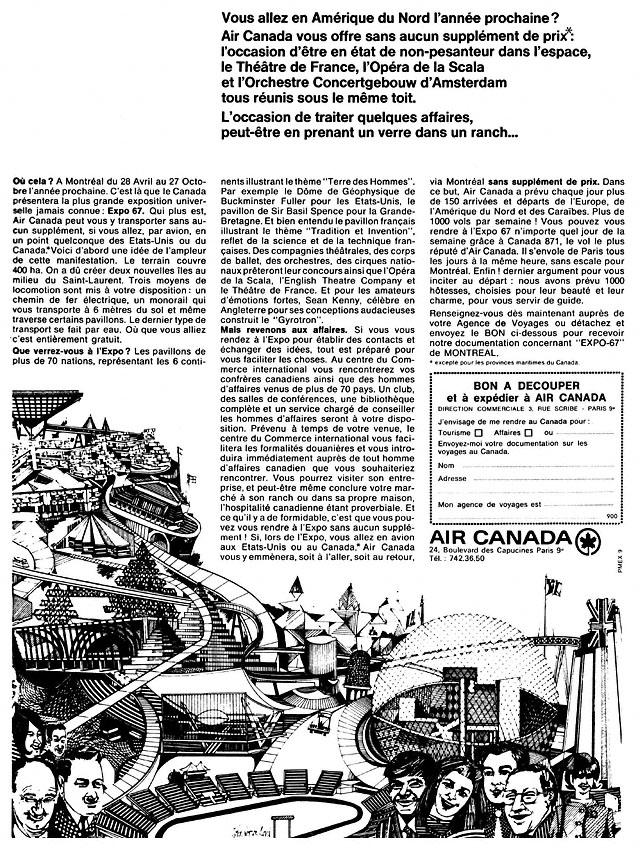 Publicité Air Canada 1966