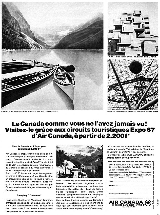 Publicité Air Canada 1967