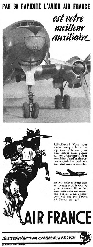 Publicité Air France 1949