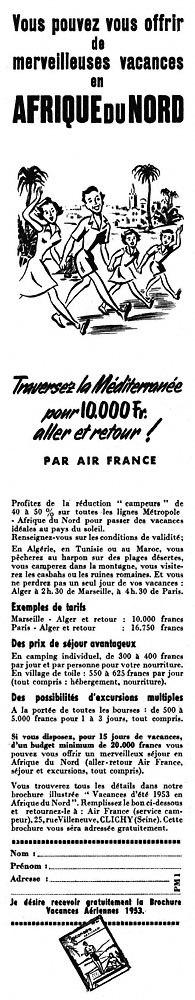 Publicité Air France 1953