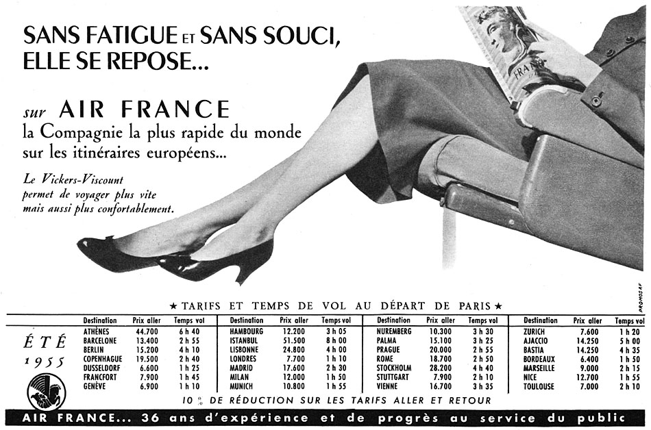 Publicité Air France 1955