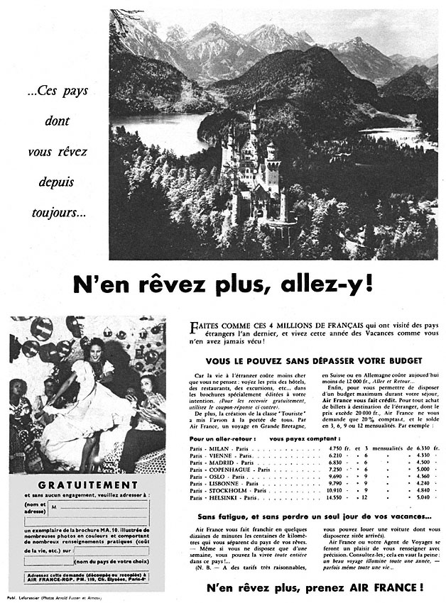 Publicité Air France 1956