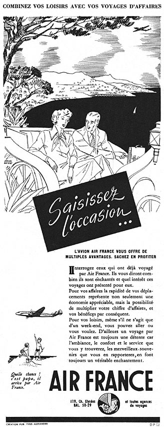 Publicité Air France 1949