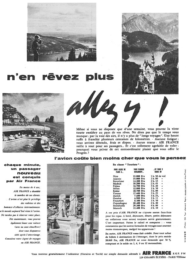 Publicité Air France 1957