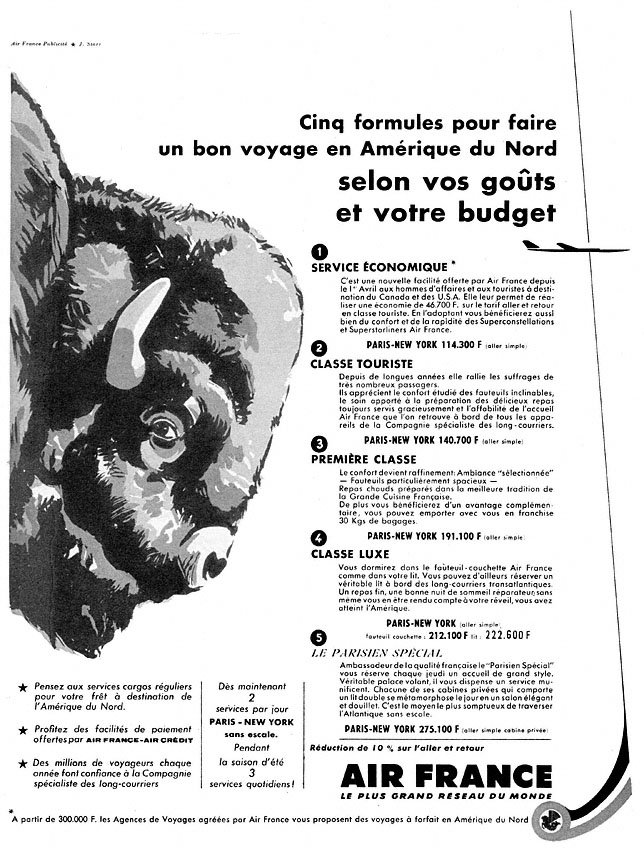 Publicité Air France 1958