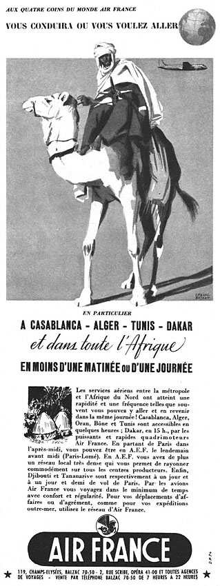 Publicité Air France 1950