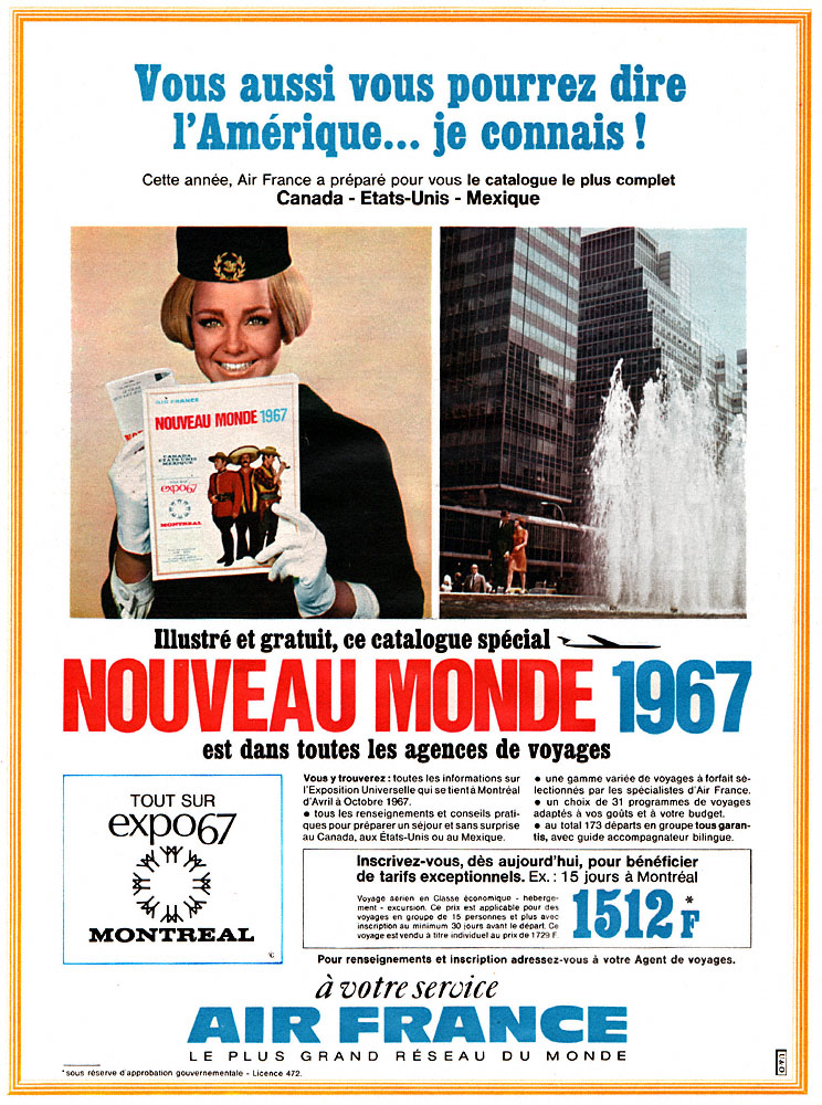 Publicit� Air France 1967