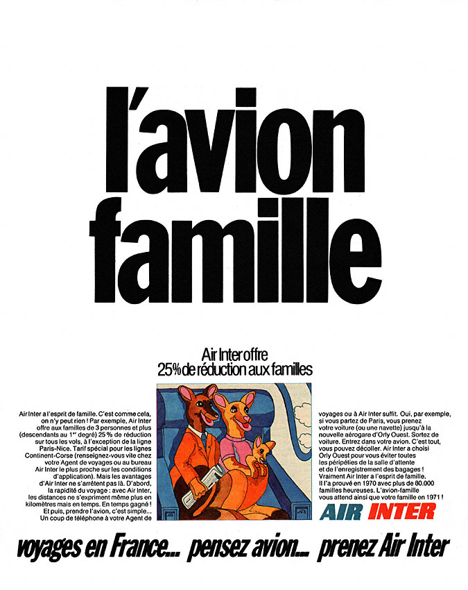 Publicité Air Inter 1971