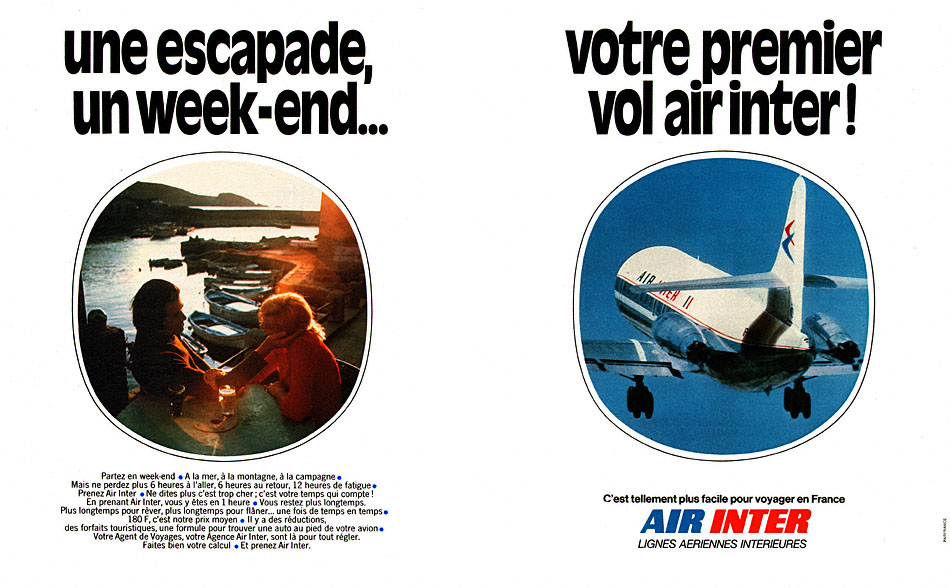 Publicité Air Inter 1973