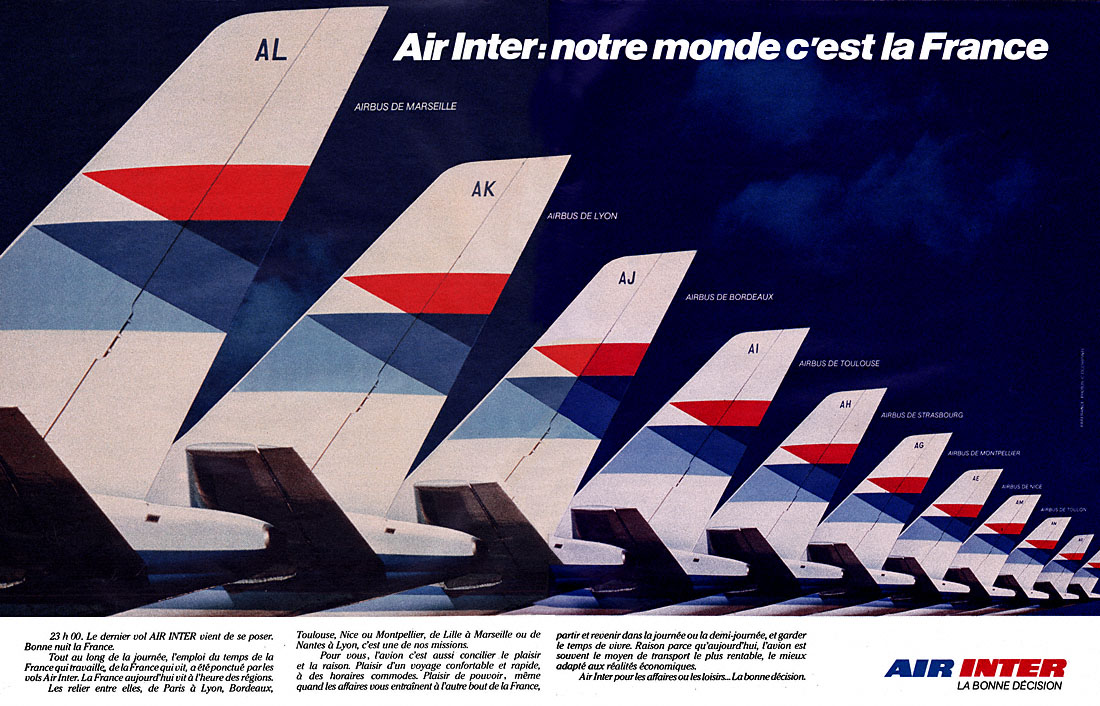 Publicité Air Inter 1982