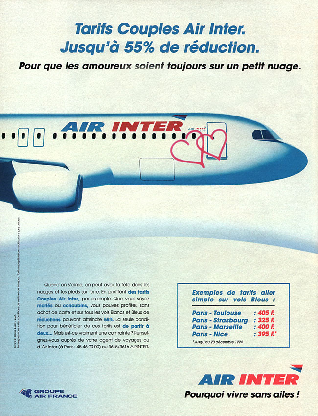 Publicité Air Inter 1994