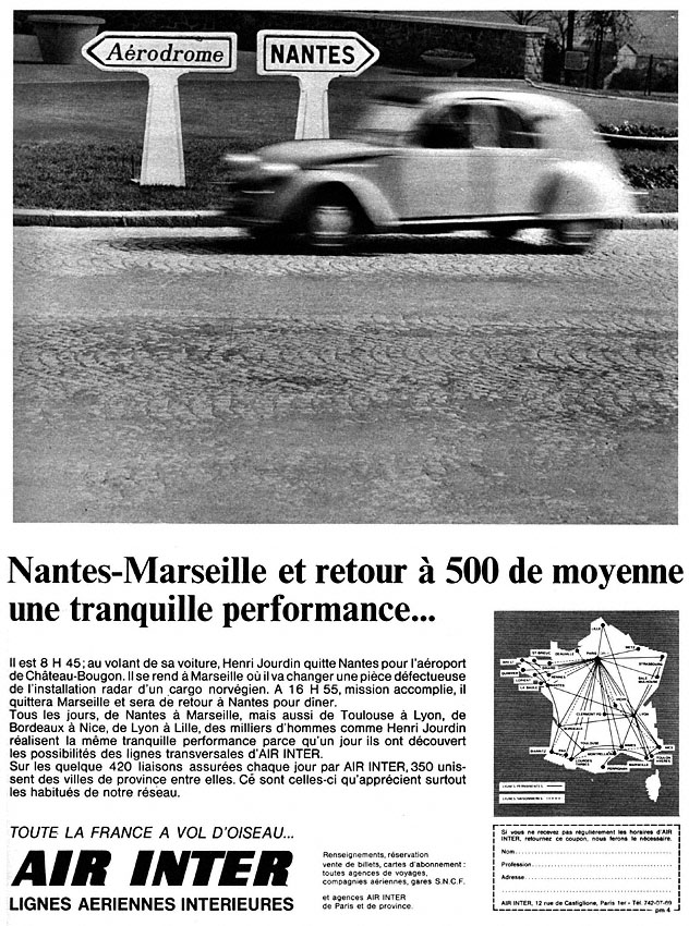 Publicité Air Inter 1967