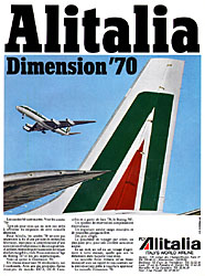 Publicité Alitalia 1970
