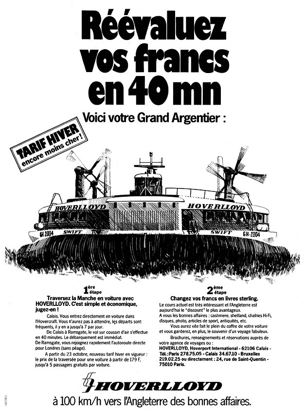 Publicité Hoverlloyd 1977