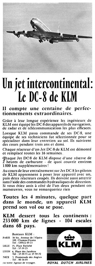 Publicité Klm 1964