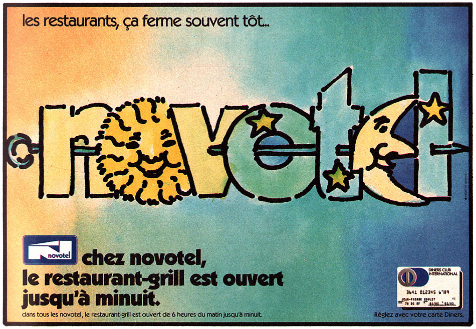 Publicité Novotel 1982