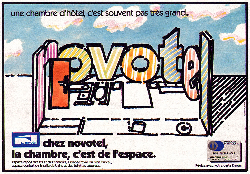 Publicité Novotel 1982