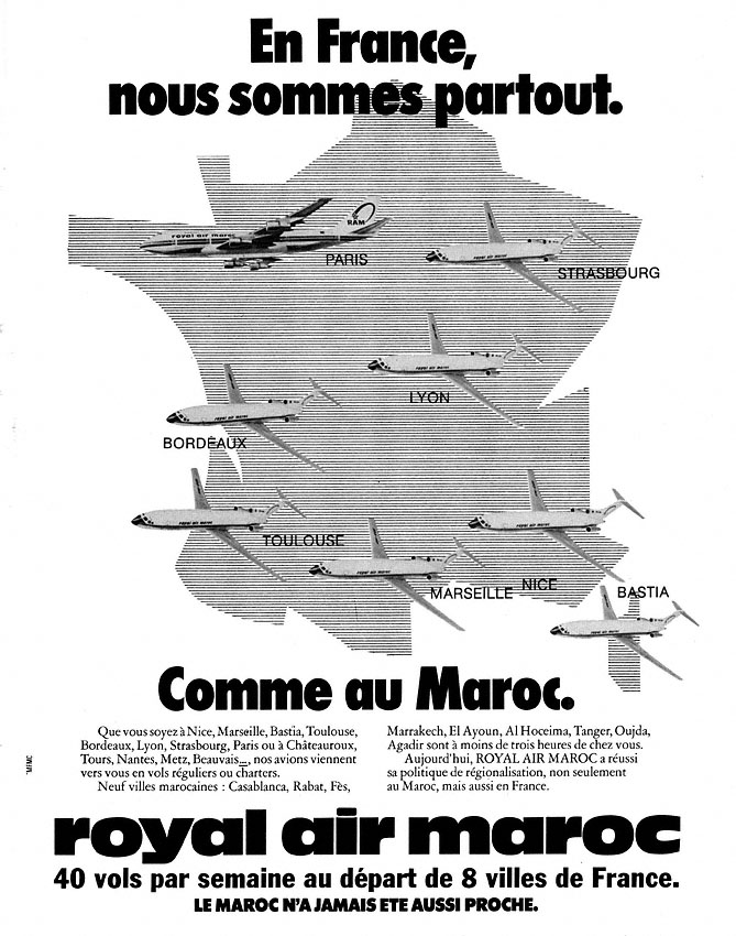 Publicité Royal Air Maroc 1979