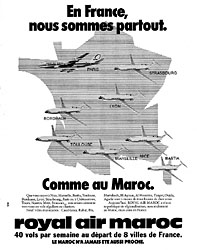 Publicit Royal Air Maroc 1979