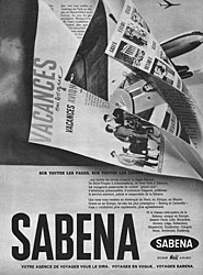 Publicit Sabena 1961