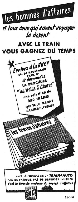 Publicité Sncf 1953