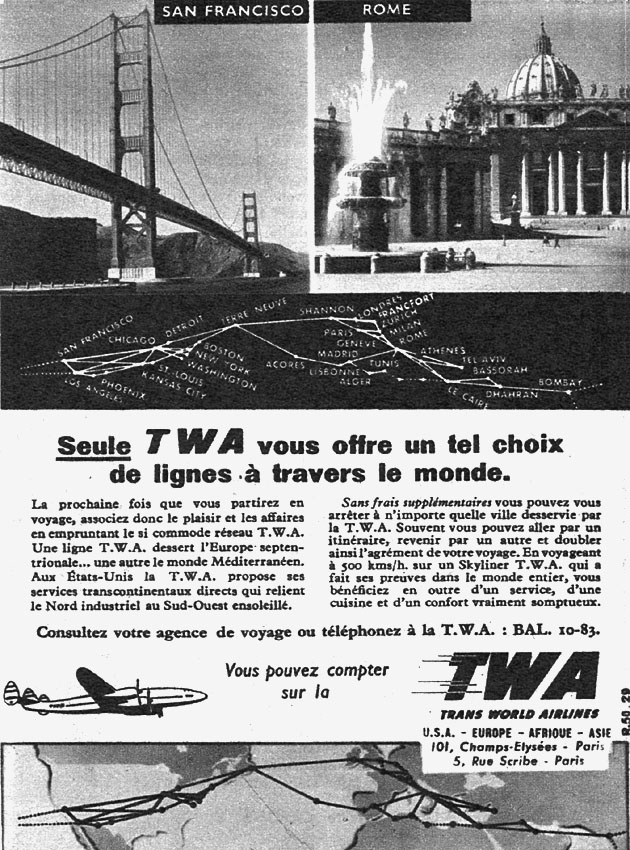 Publicité Twa 1951