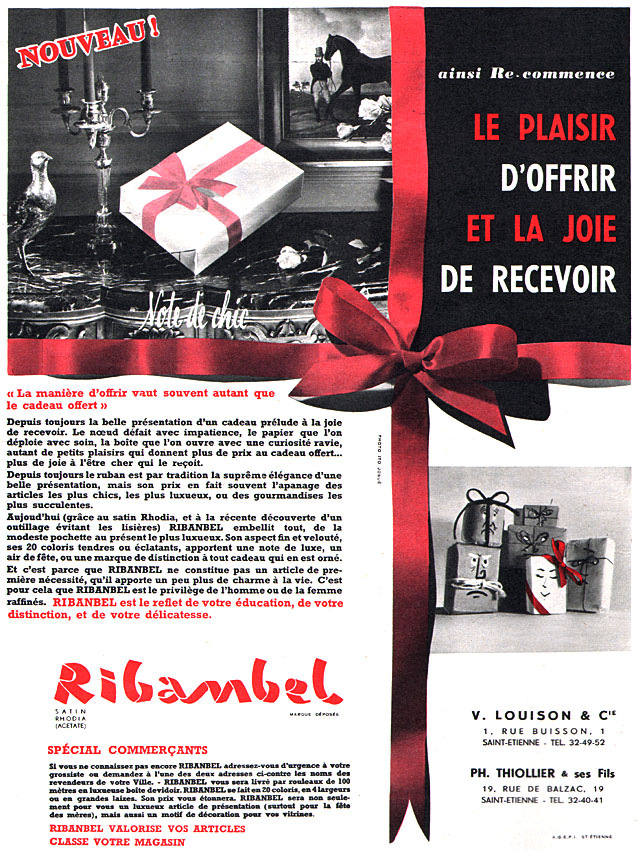 Publicité Emballage 1960