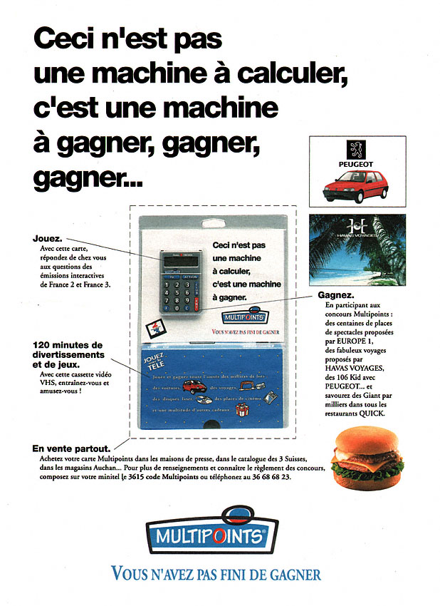 Publicité Inclassables 1994