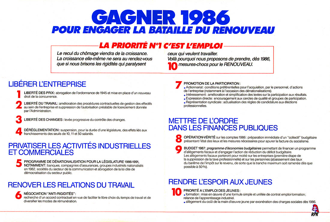 Publicité Politique 1985