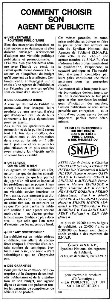 Publicit� Publicit� 1970